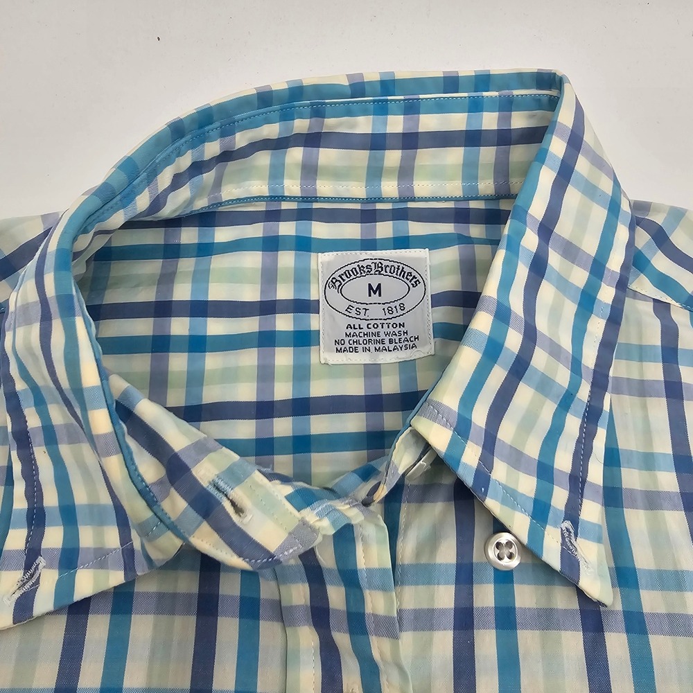 Brooks Brothers Men's Plaid Button Down Shirt Long Sleeve Size Medium
